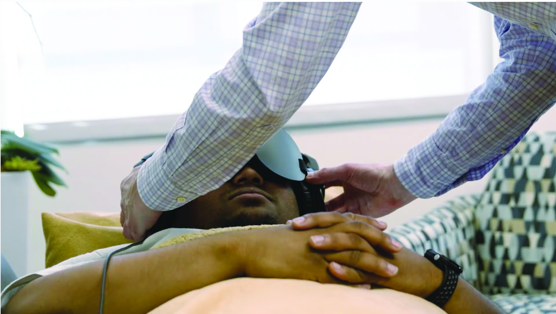 Person in a ketamine therapy session