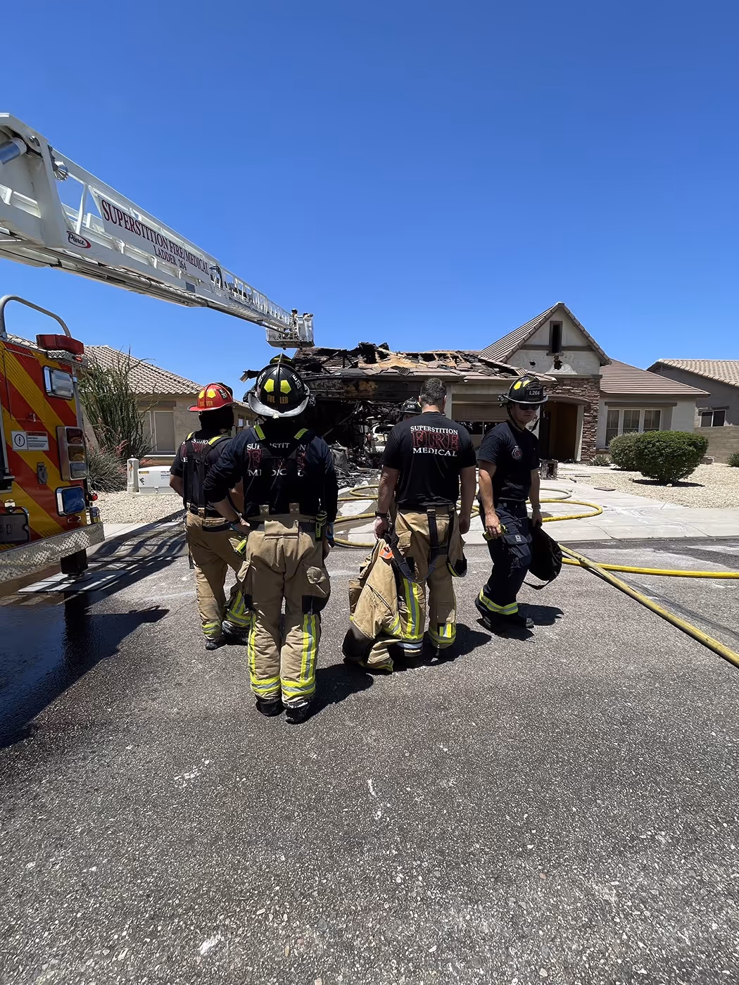 Firefighters on the job