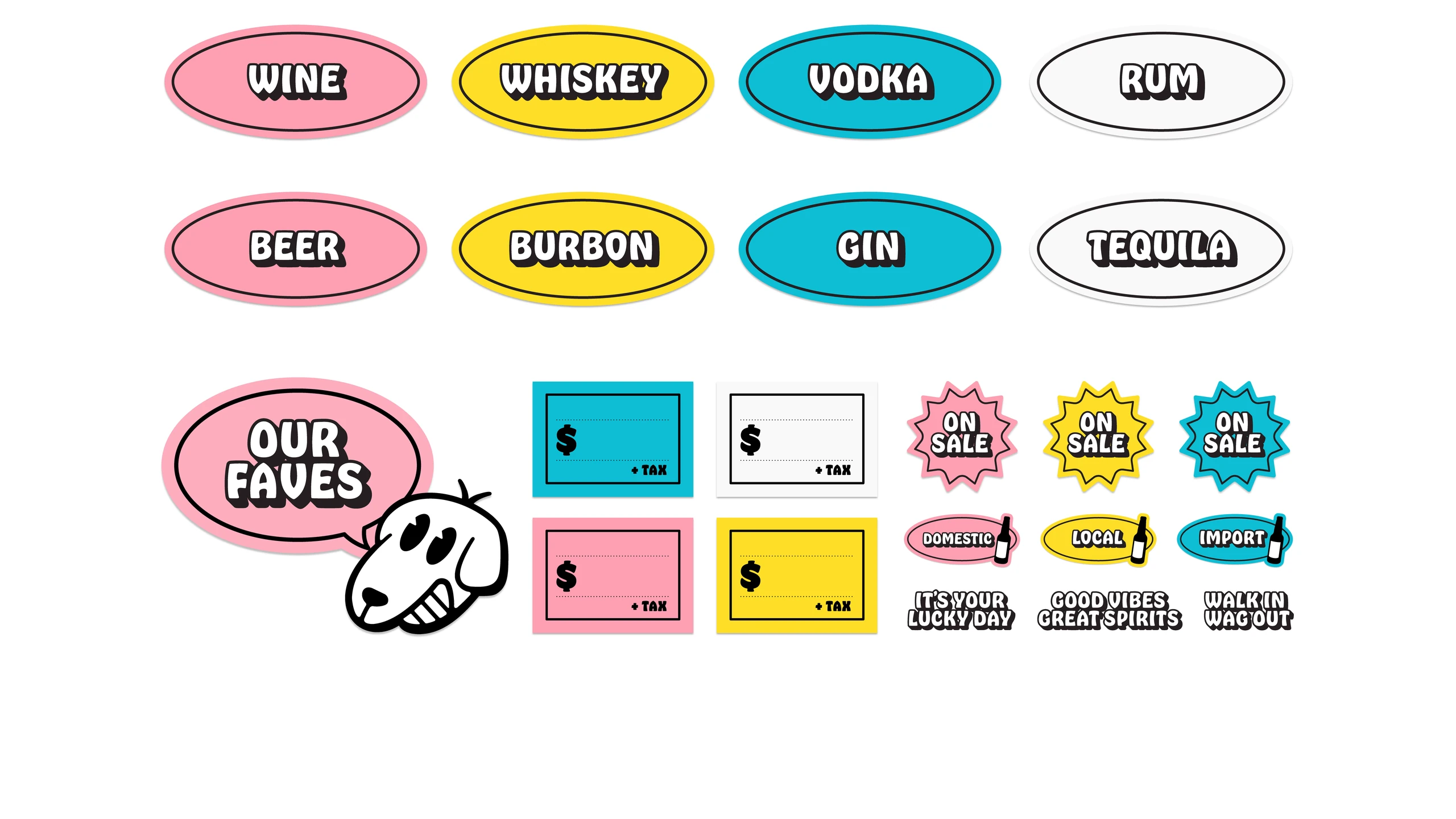 Lucky Dog Liquors brand collaterals