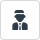 Professional businessman in suit and tie with stylized avatar icon