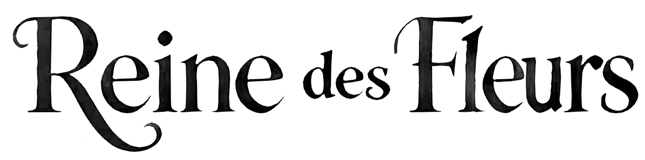 Reine des Fleurs logo, which reads "Reine des Fleurs" in a serif font.