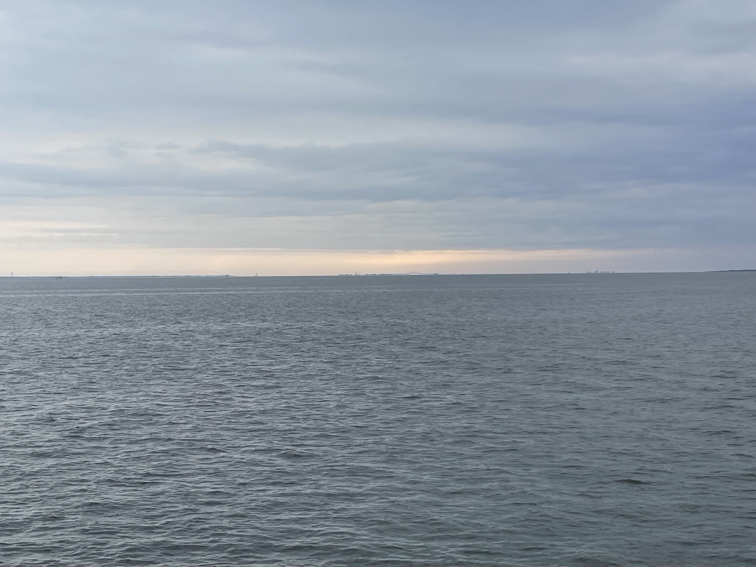 Open water and horizon at Fire Island