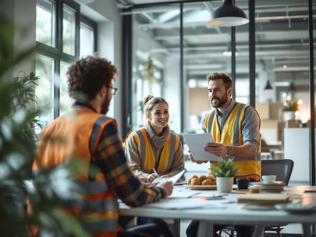 Team-Meeting in modernem Büro