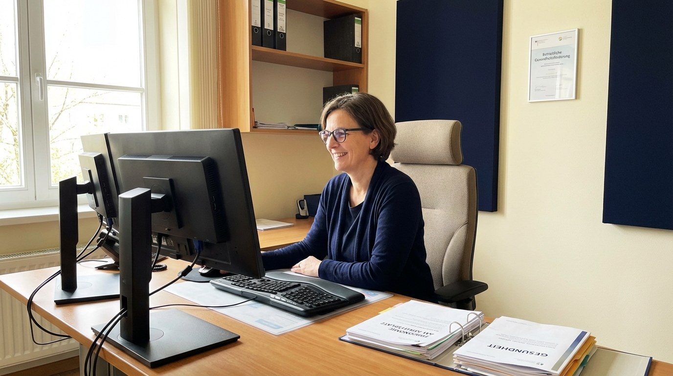 Bildschirmbrille Büroarbeitsplatz