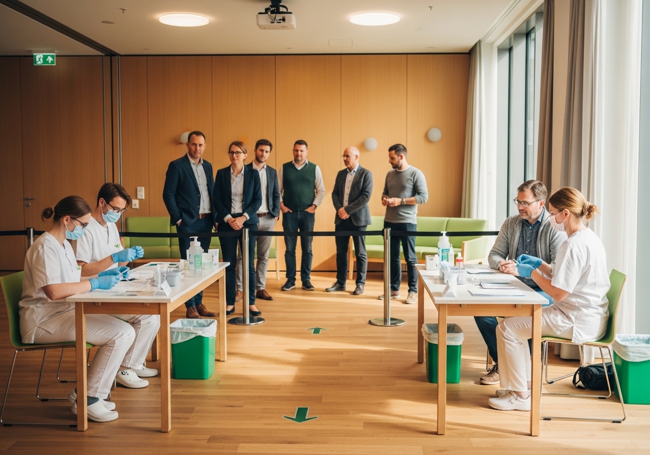 Mobile Grippeimpfaktion in einem deutschen Unternehmen mit IAAI