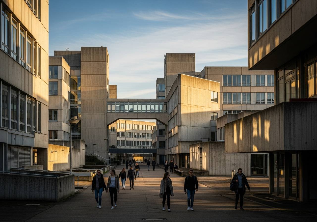 Ruhr-Universität Bochum Campus mit Studierenden