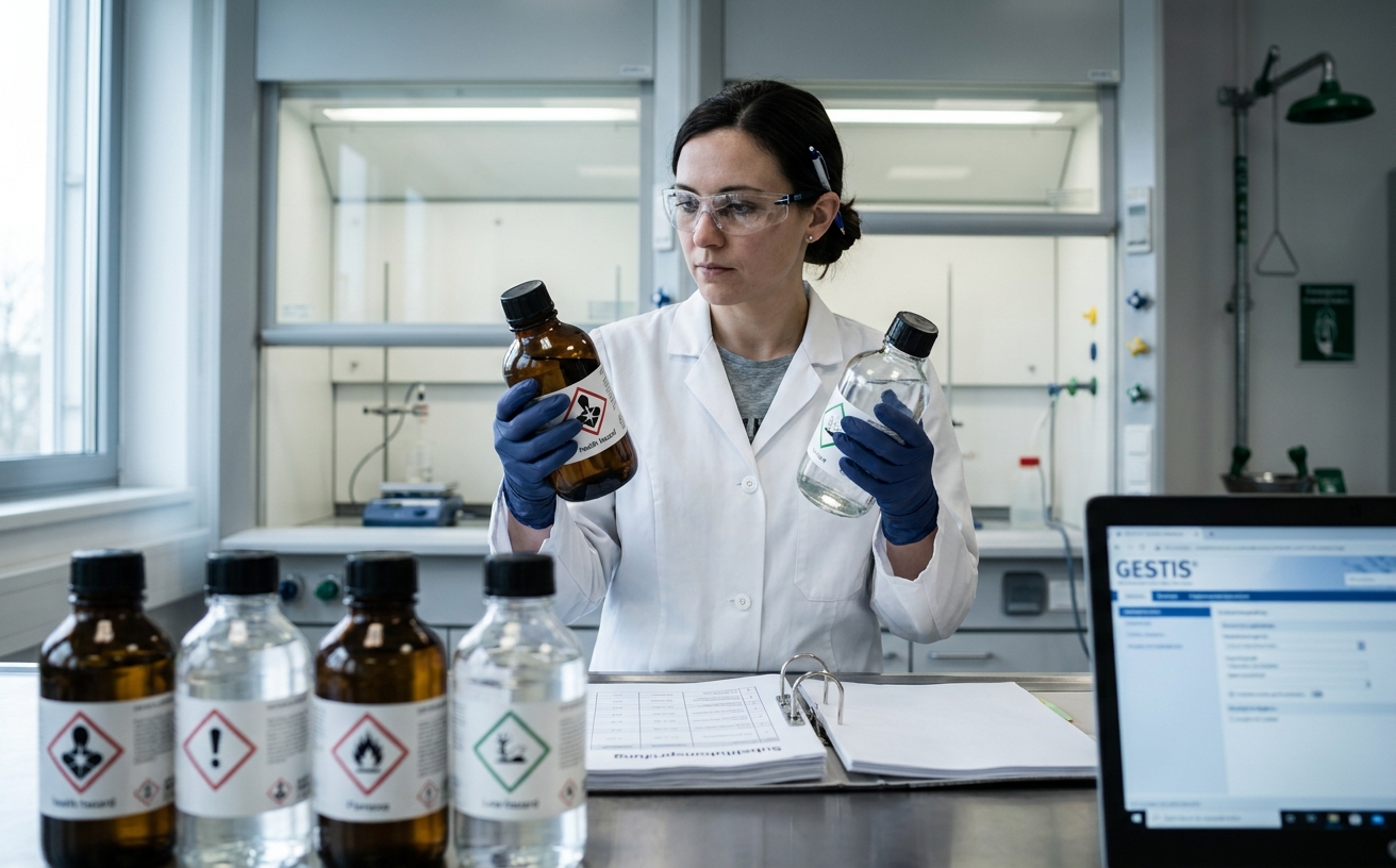 Substitutionsprüfung im Labor – Chemikerin prüft Ersatzstoffe für CMR-Gefahrstoffe