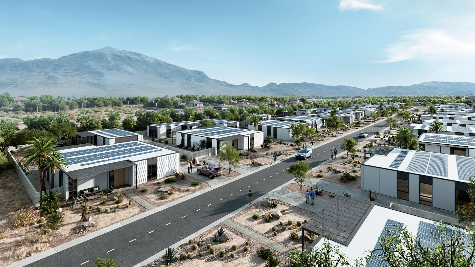 community of Mighty Buildings 3D printed homes