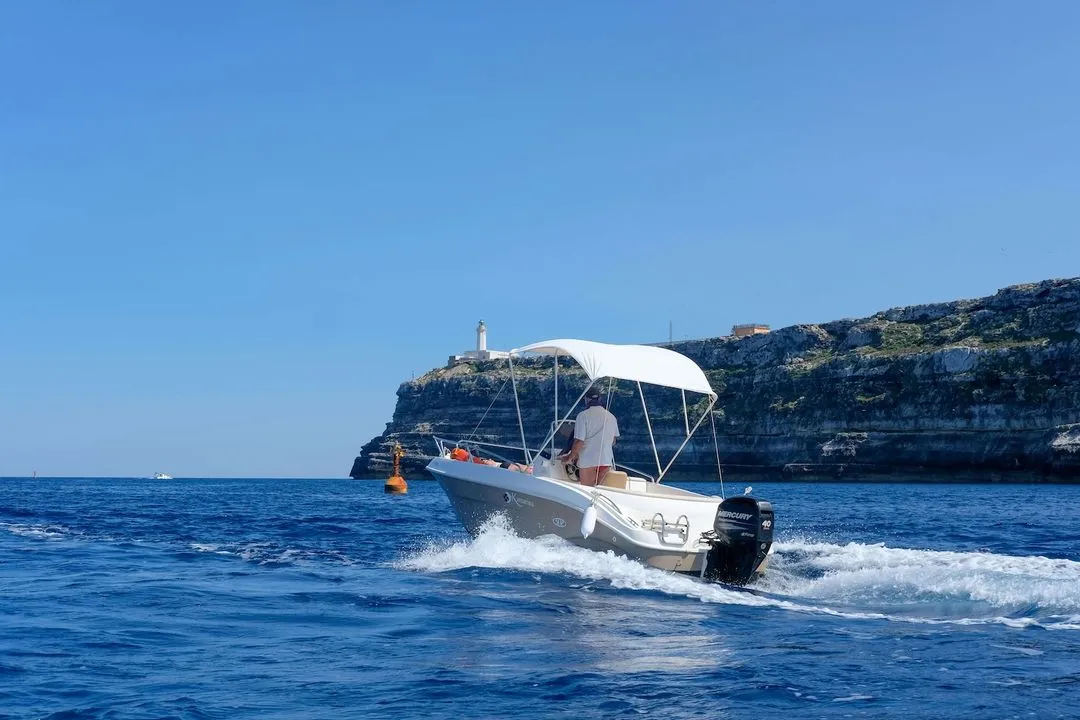 boat heading out into the open water