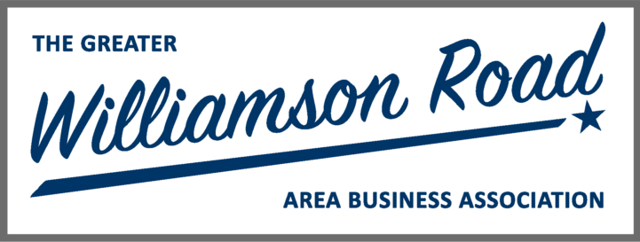 Logo reading 'The Greater Williamson Road Area Business Association' with a star symbol.