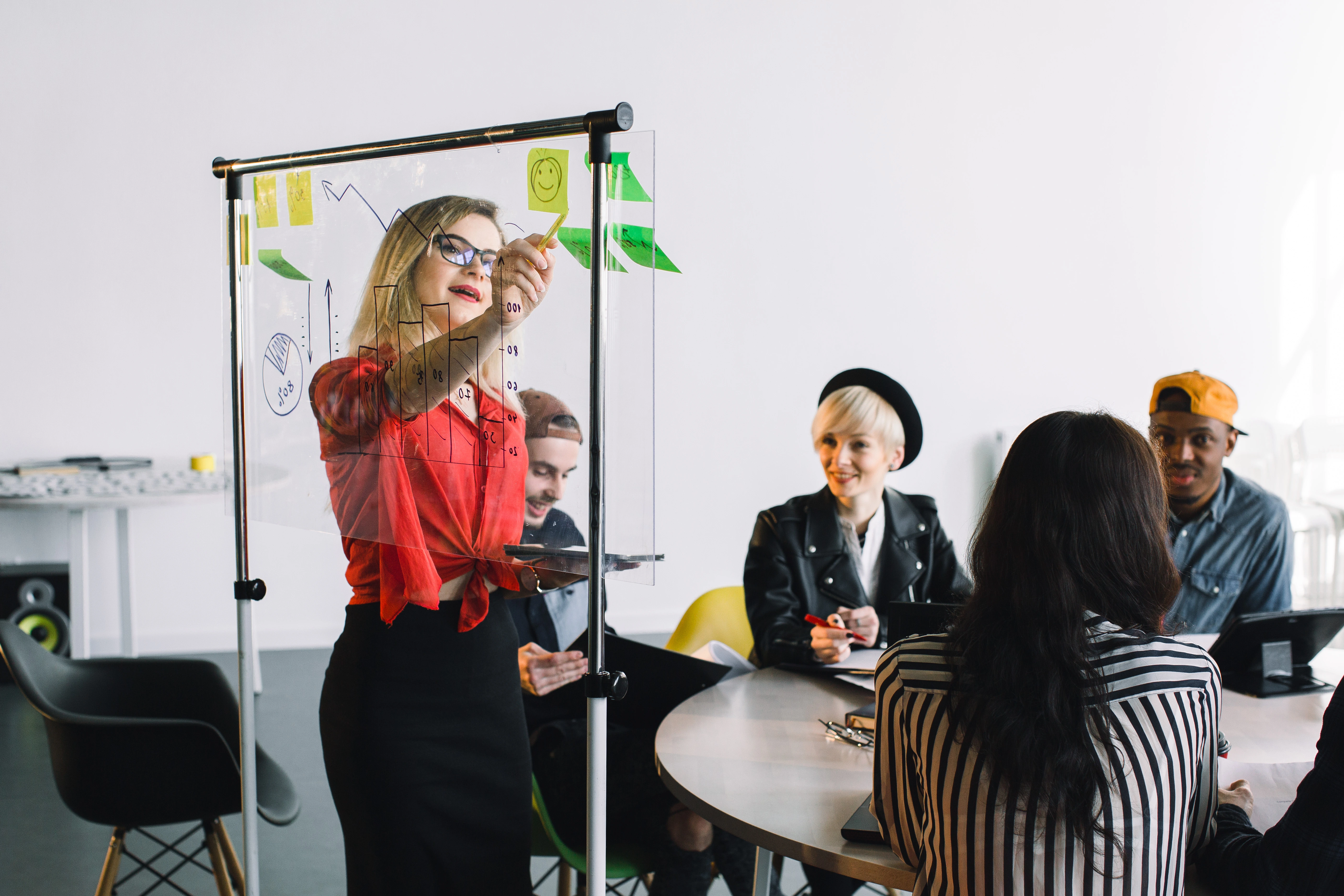 HR professional conducting a career check-in meeting to ensure a smooth transition for an employee