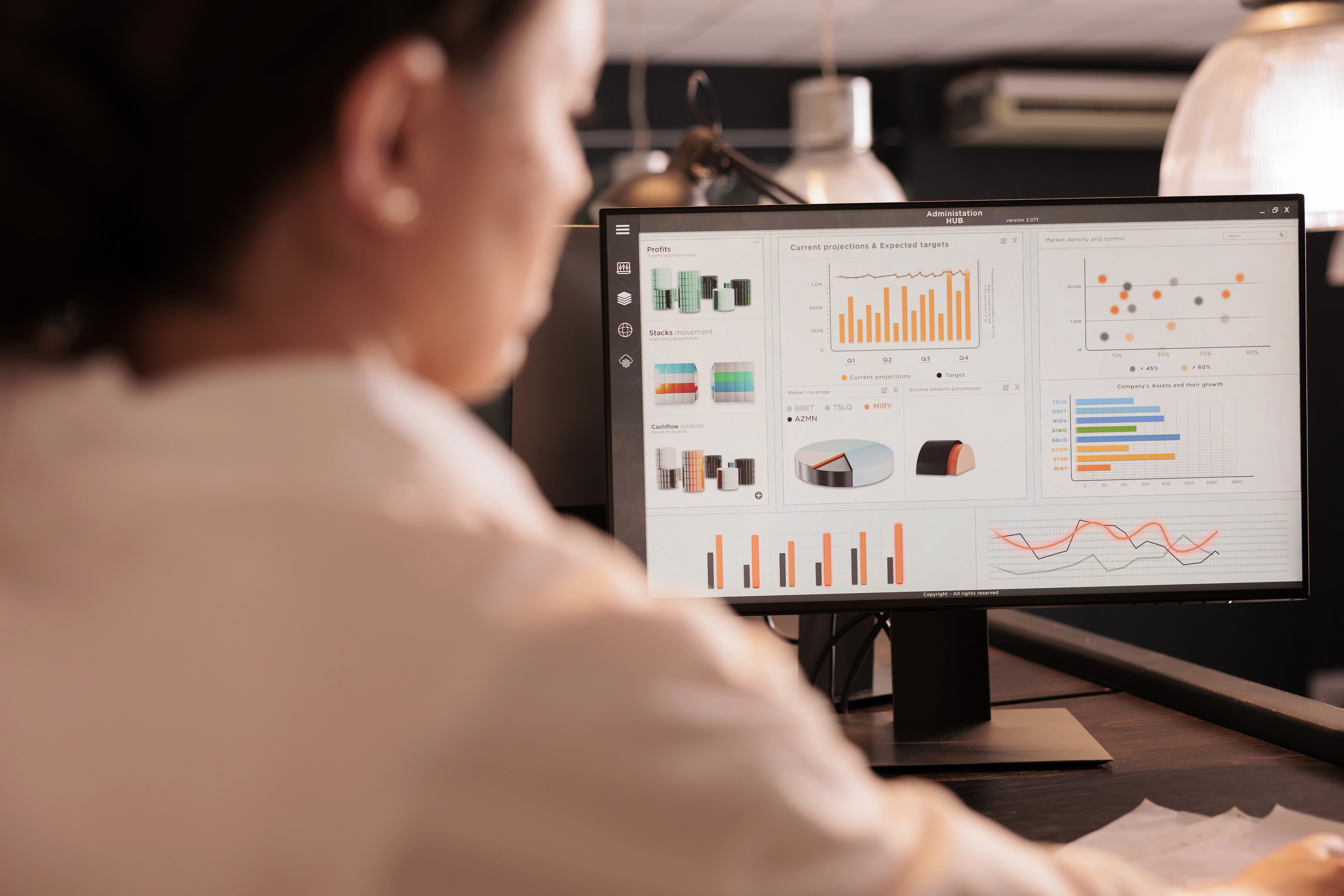 A digital dashboard displaying workforce insights
