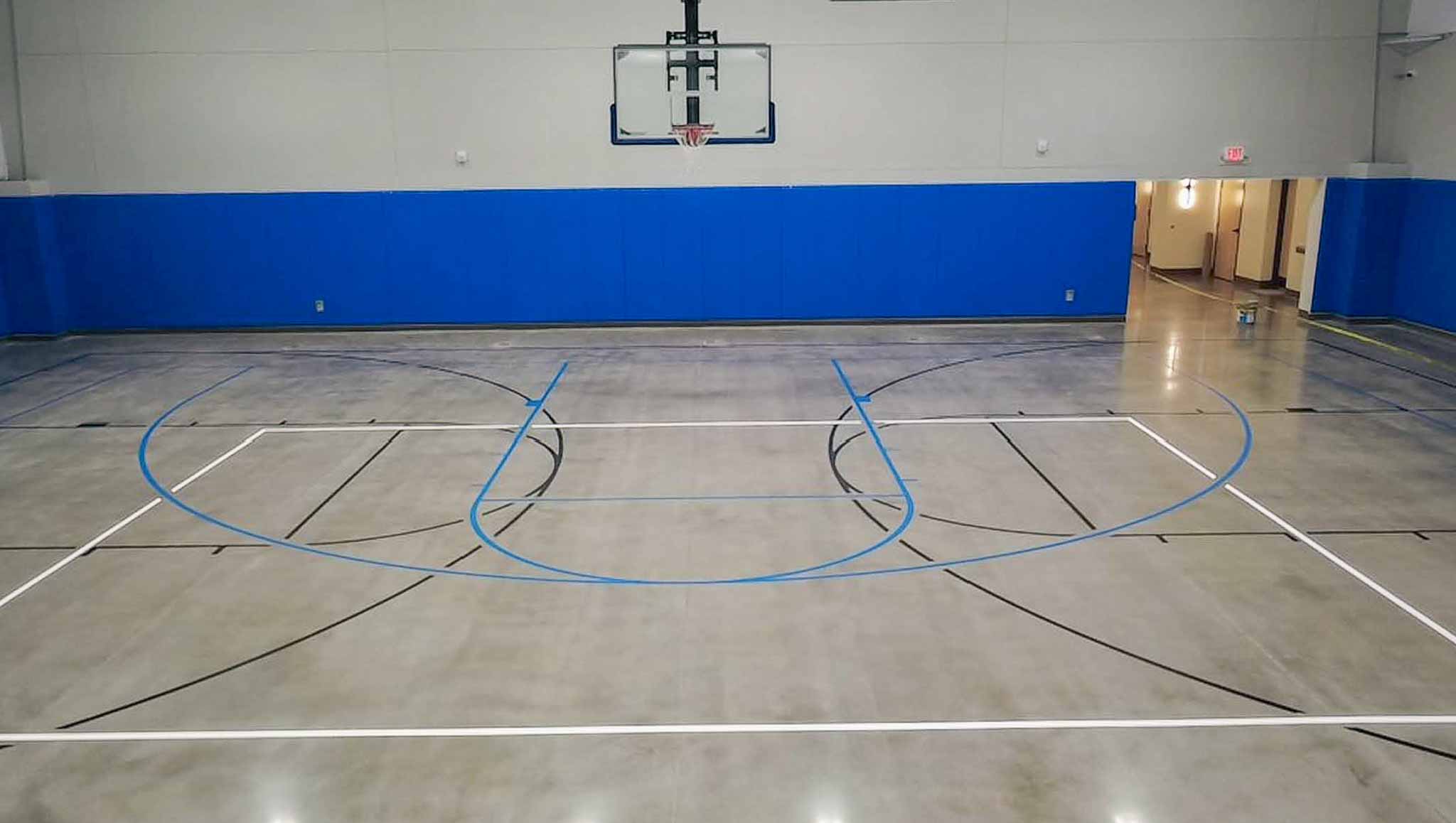 New Market Baptist Church court line striping