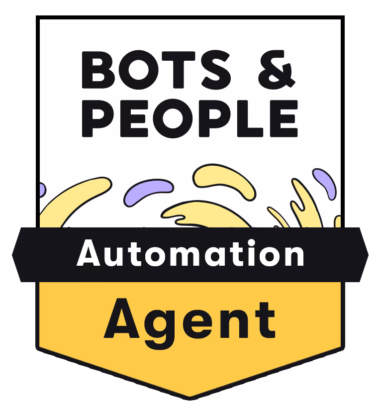 Gelbes Automation Agent Abzeichen