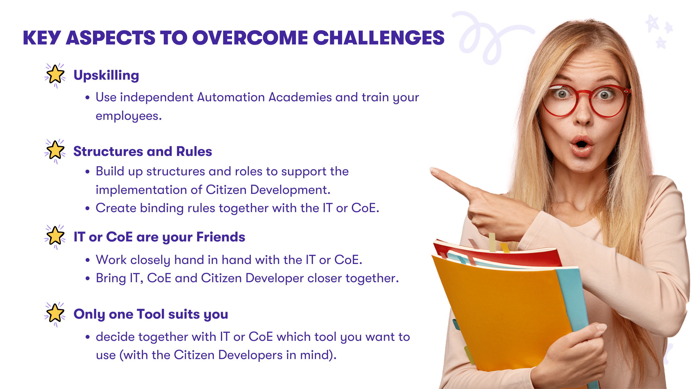 key aspects to overcome challenges of citizen development