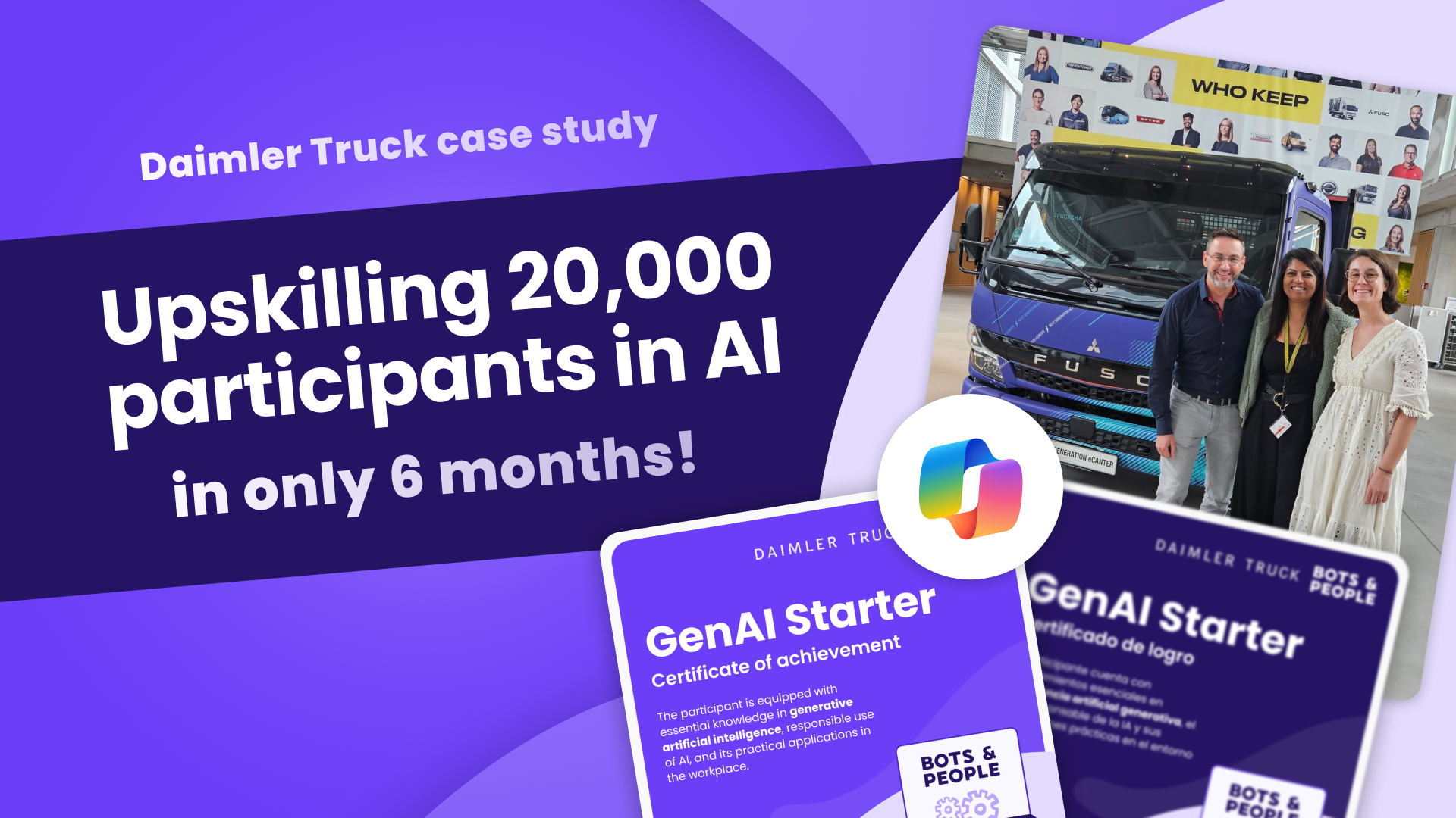 Upskilling 20,000 participants in AI in Six Months with Daimler Truck