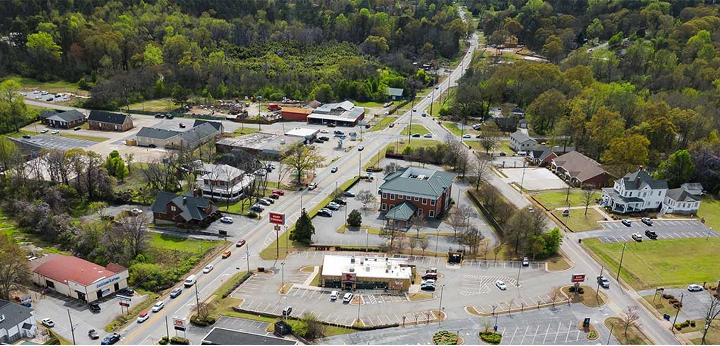 Ariel view of Winder, Georgia