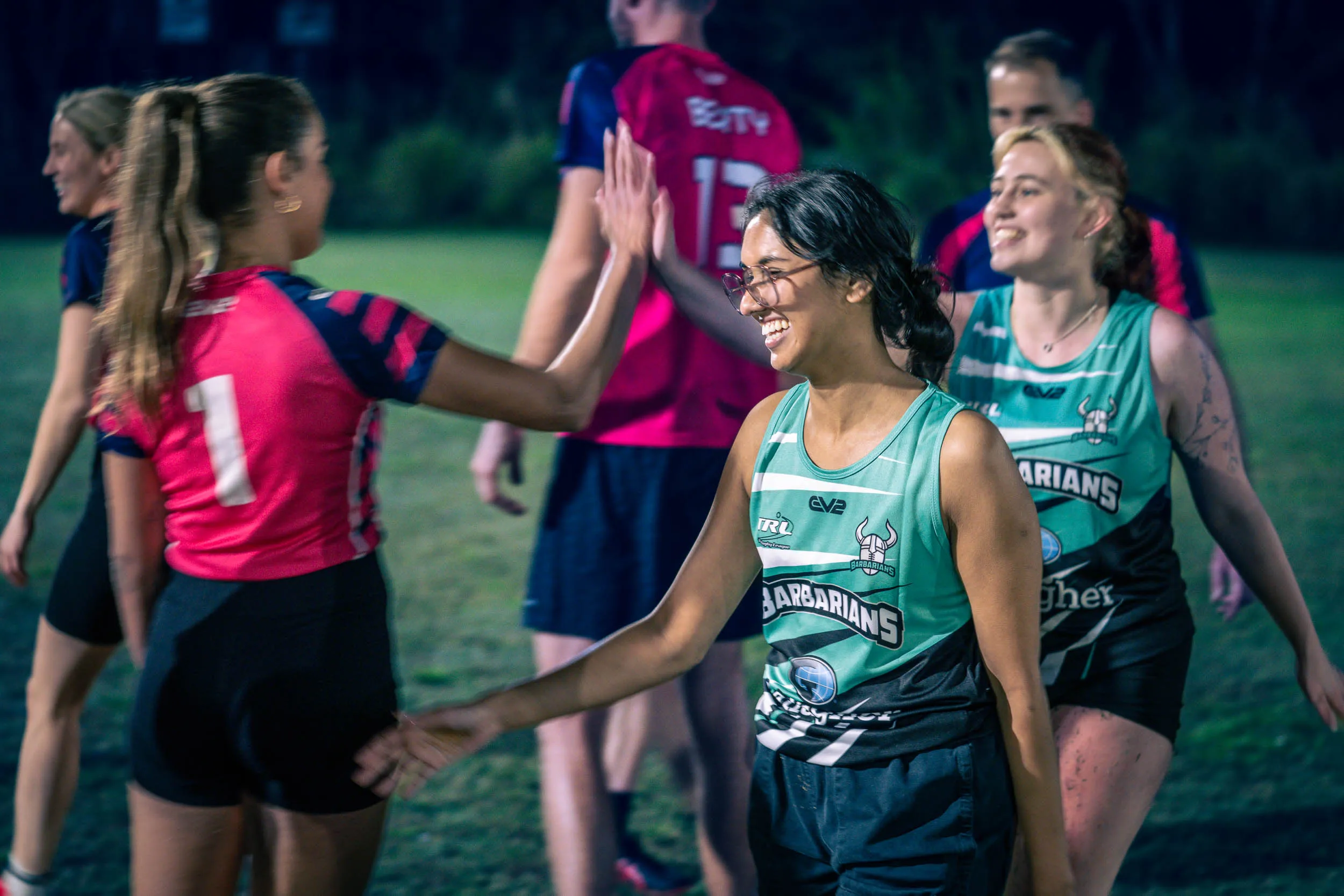 Group socialising at TRL social sport