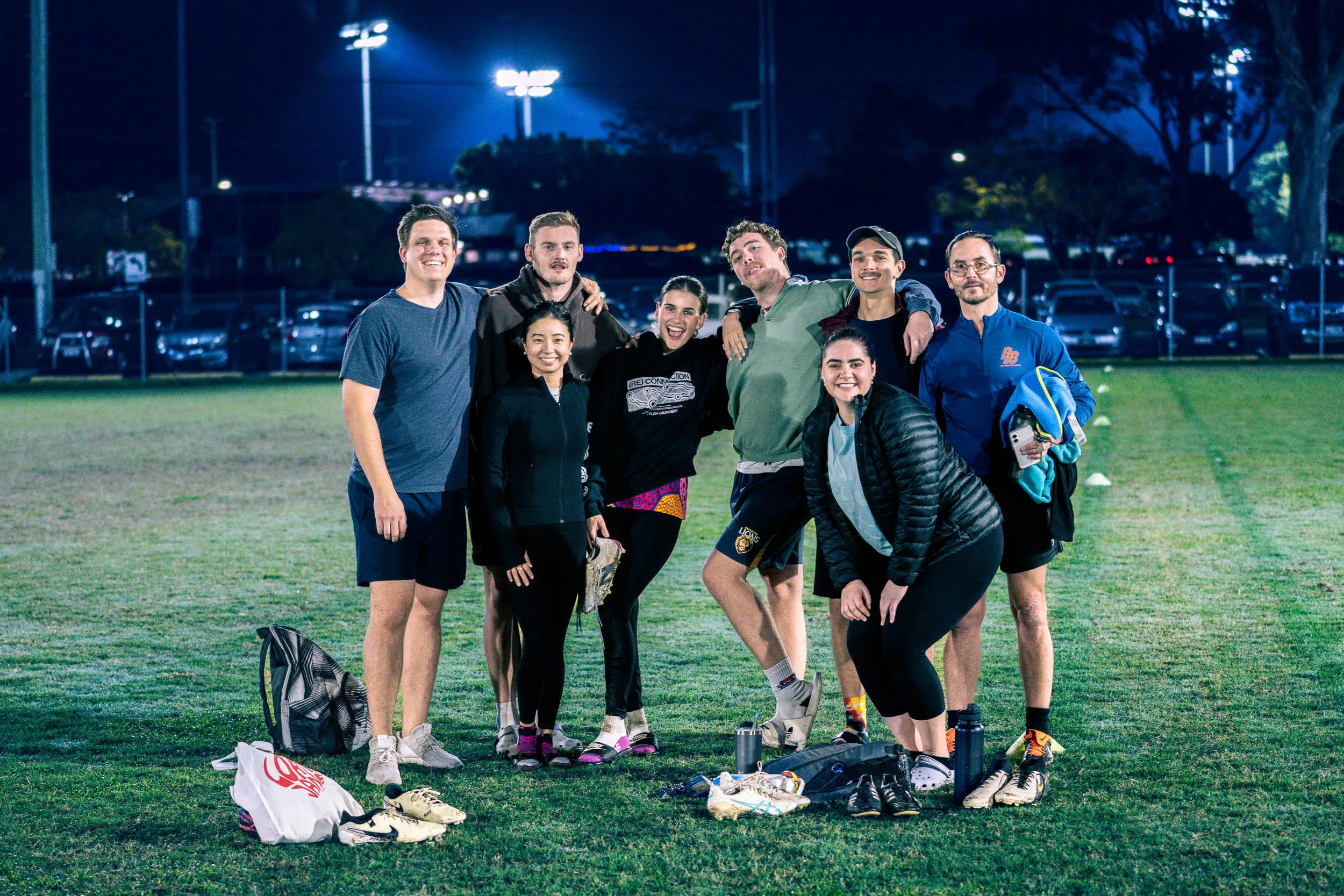 Group socialising at TRL social sport
