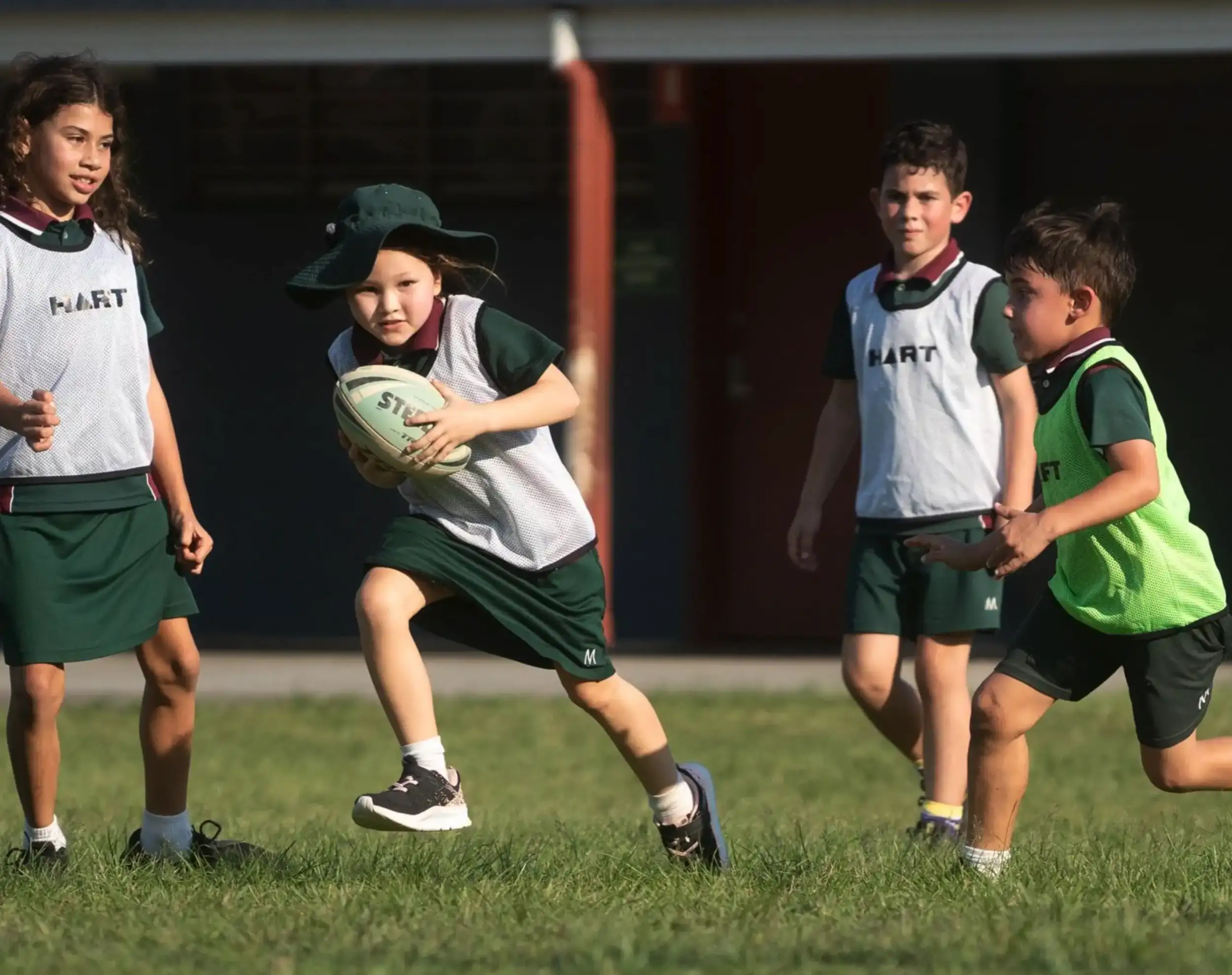 TRL juniors playing a touch rugby league game