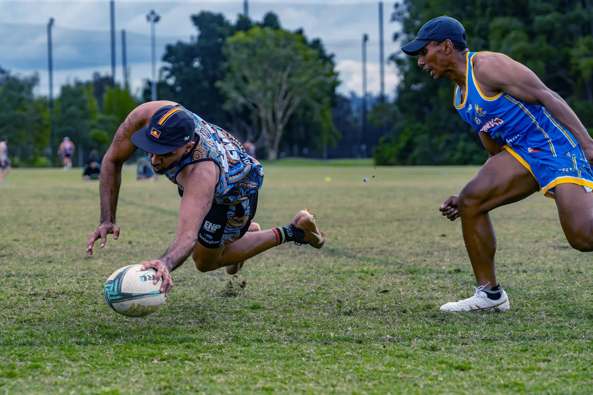 Person scoring a try TRL game
