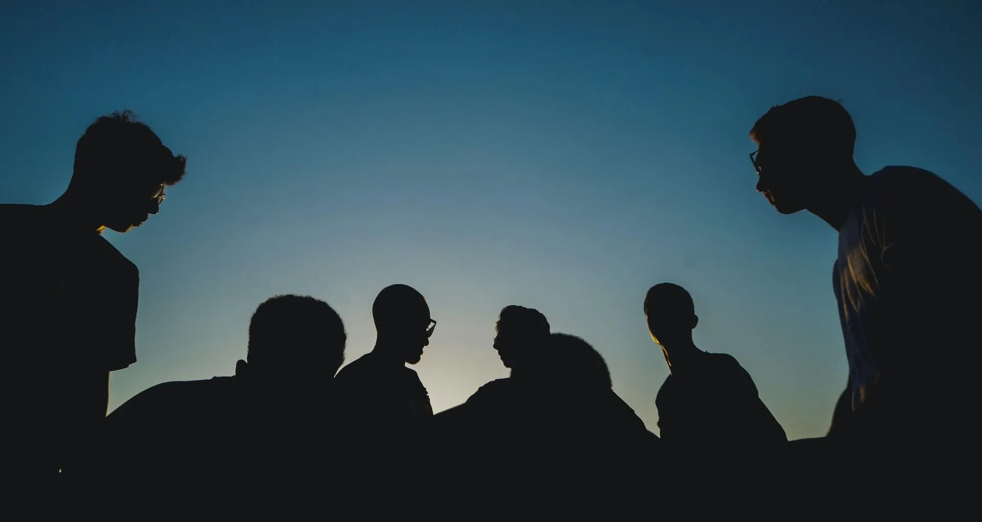 silhouette of people