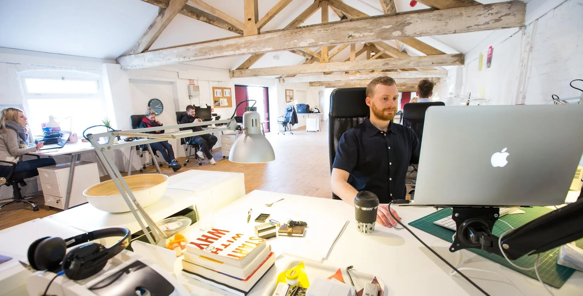 person working on computer