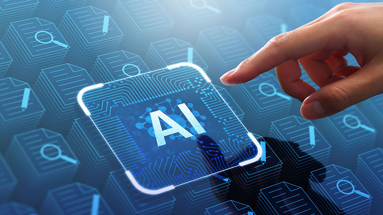 AI button on a board 