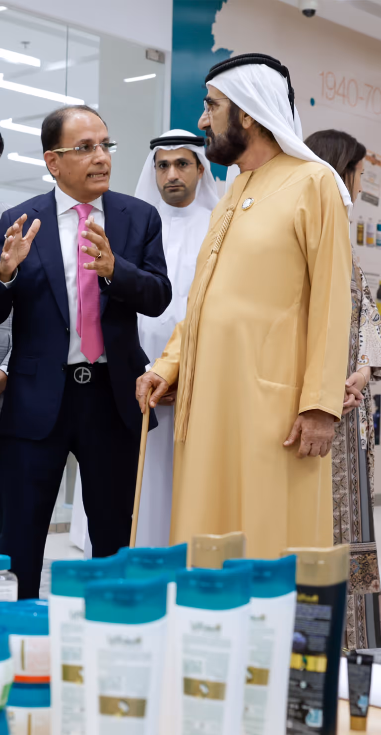 His Highness Sheikh Mohammed bin Rashid visits global research centre of Himalaya Wellness.
