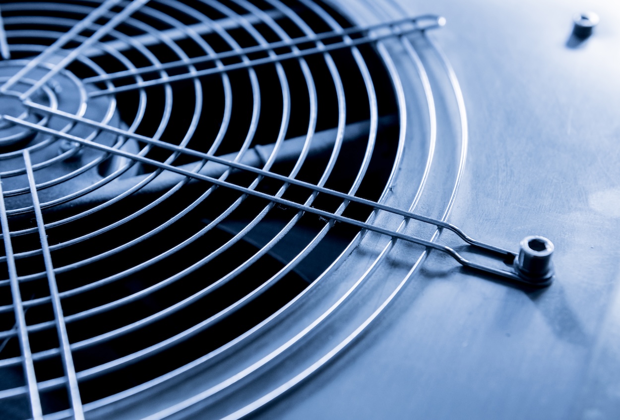 An HVAC unit fan