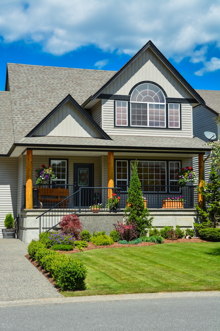 A newer home in a residential neighborhood