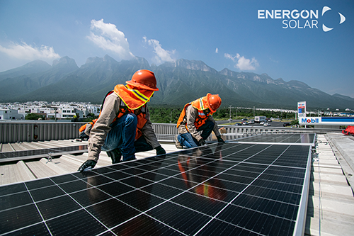image of solar panel installation in progress