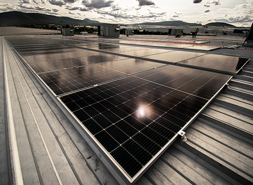 [background image] of rooftop with skyline (for a roofing contractor)