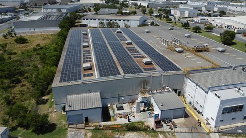 image of solar panel installation in progress