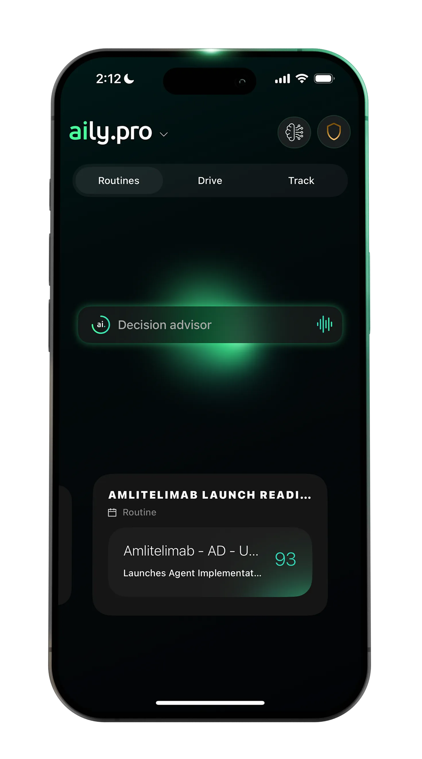 aily.pro home screen