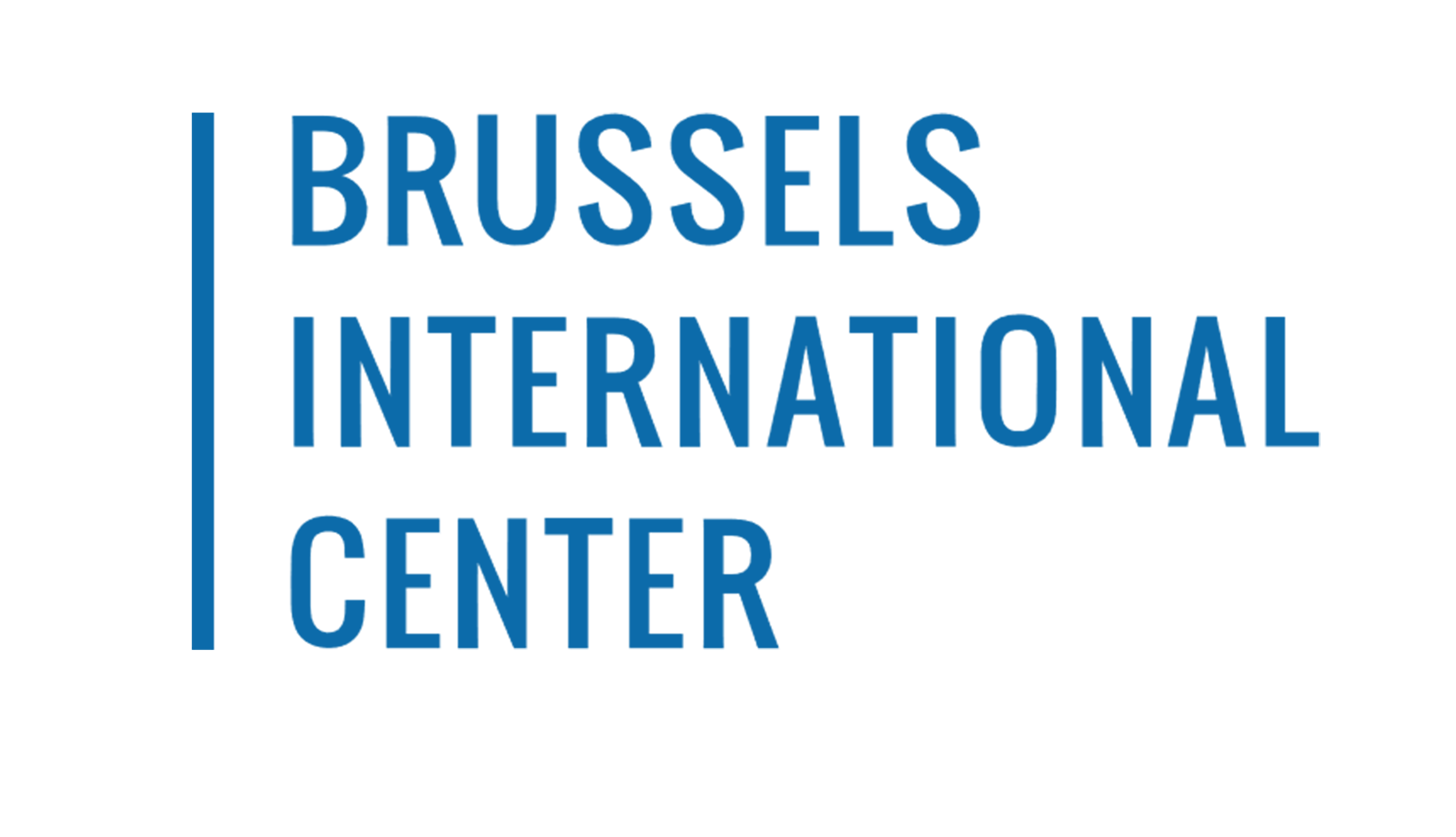 Brussels International Center logo in bold blue typography