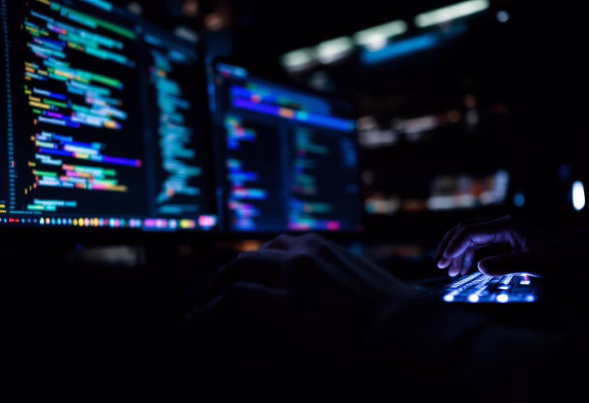 [digital project] image of programming and coding screenshots for a game development company