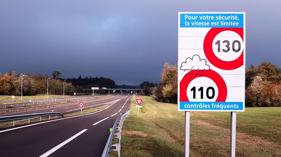 Panneau meteo vitesse autoroute