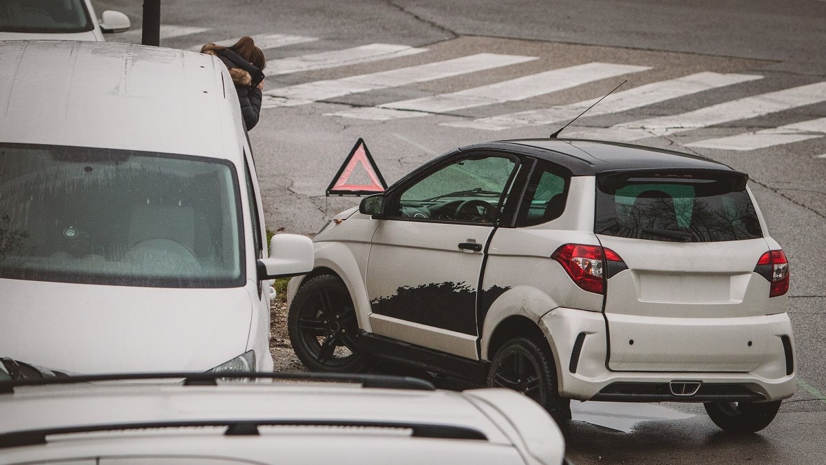 Accident dans une voiturette