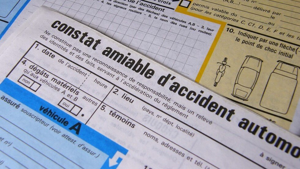 Constat amiable declaration sinistre