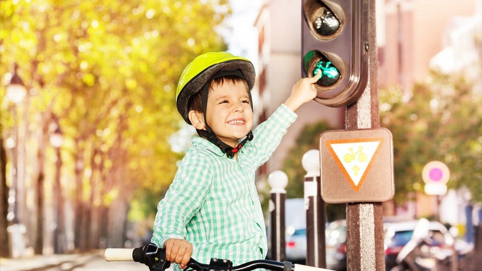 Enfant priorite circulation a velo