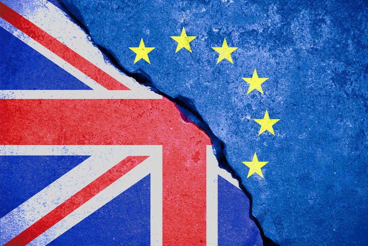Drapeau anglais et européen : brexit