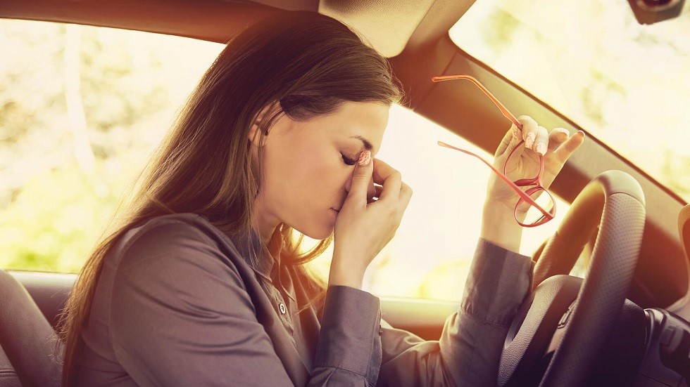 Conductrice fatigue lunettes