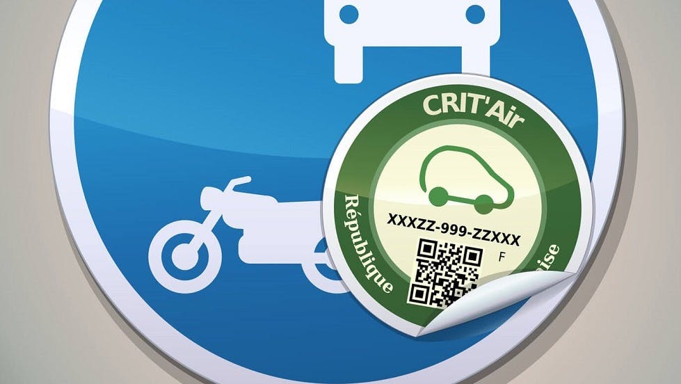 Illustration panneau vignette crit air