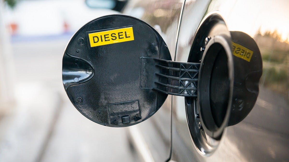 Couvercle du reservoir d une voiture diesel