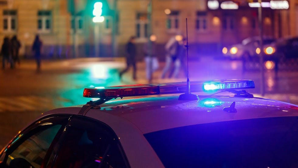 Gyrophare police nuit lumieres nuit