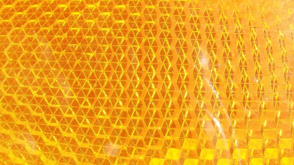 Catadioptre voiture orange