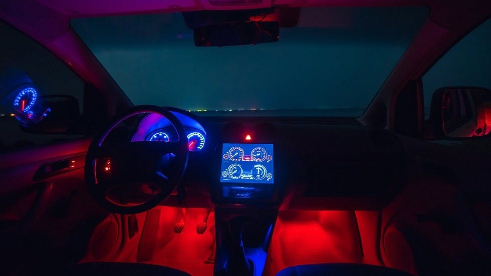Eclairage interieur voiture