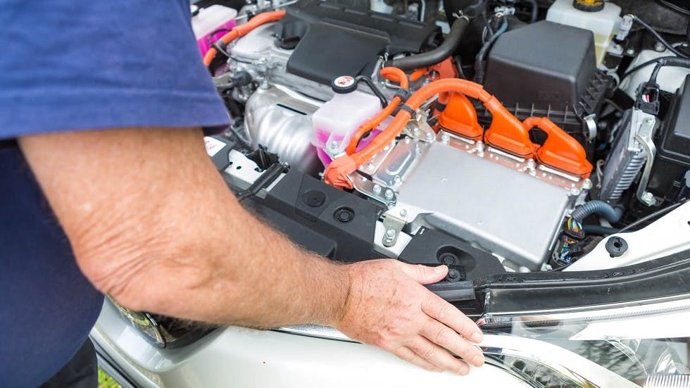 Moteur d une voiture hybride