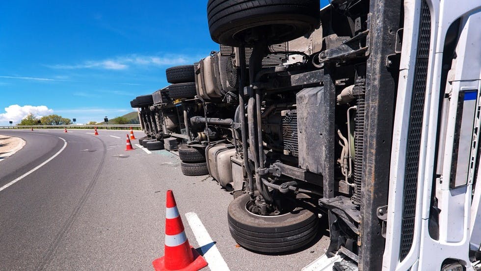 Essieux d un camion accidente